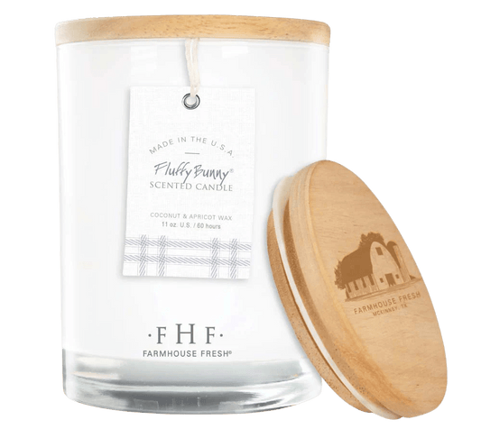 Fluffy Bunny Candle with Wooden Lid - Allure Aesthetics